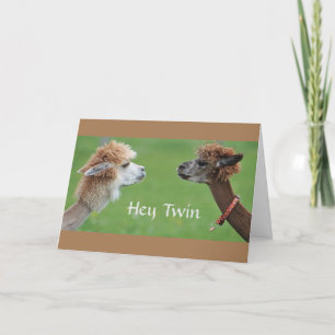TWIN HUMOR ON MY FAVORITE TWIN'S BIRTHDAY! CARD