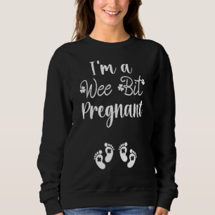 Twin I'm A Wee Bit Pregnant Twins St Patrick's Day Sweatshirt