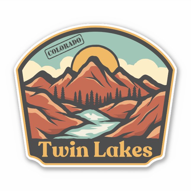Twin Lakes, Colorado Sticker (Front)