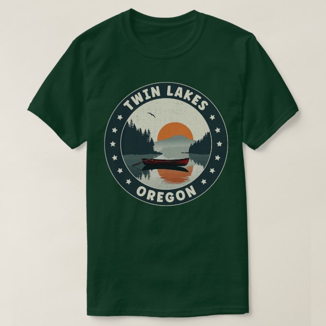 Twin Lakes Oregon Sunset T-Shirt (Design Front)