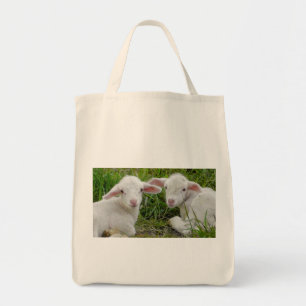 Twin Lamb Baby Animal Thinking Of You Tote Bag