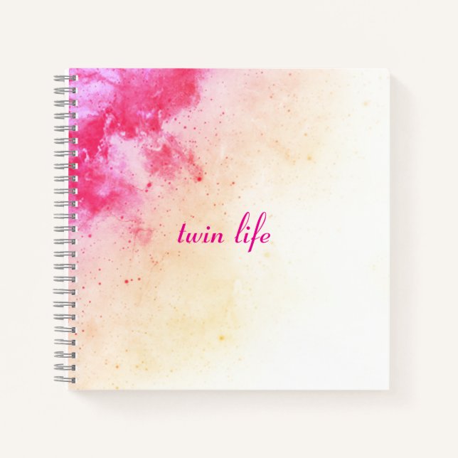Twin LIfe Abstract Fade  Notebook (Front)