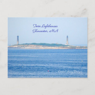 Twin Lighthouse Postcard