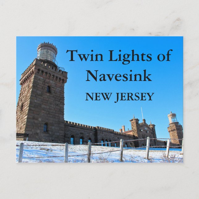 Twin Lights of Navesink, New Jersey Postcard (Front)