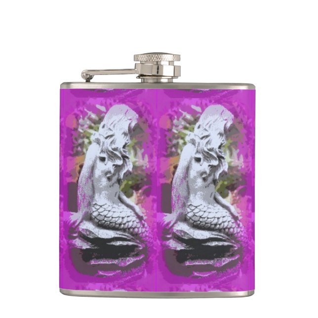twin mermaids hip flask (Front)