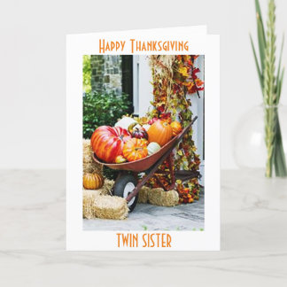 TWIN-MISS YOU AT THANKSGIVING HOLIDAY CARD