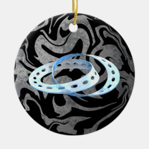 Twin Mobius Strips Ceramic Tree Decoration