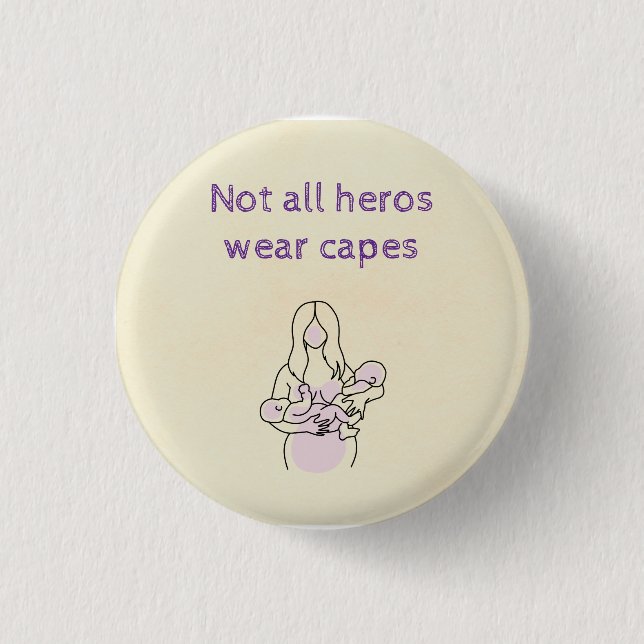 Twin Moms are Heros 3 Cm Round Badge (Front)