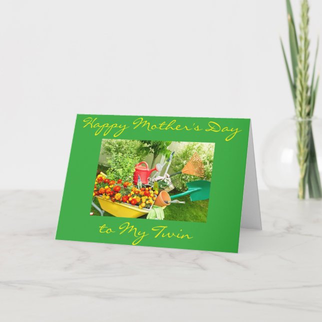 TWIN MOTHER'S DAY-GARDENER'S DELIGHT CARD (Front)