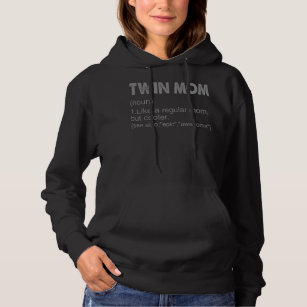 Twin Mum Definition Funny Vintage Gift Mum For Hoodie