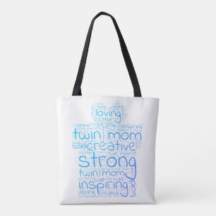 Twin Mum Word Cloud  Tote Bag