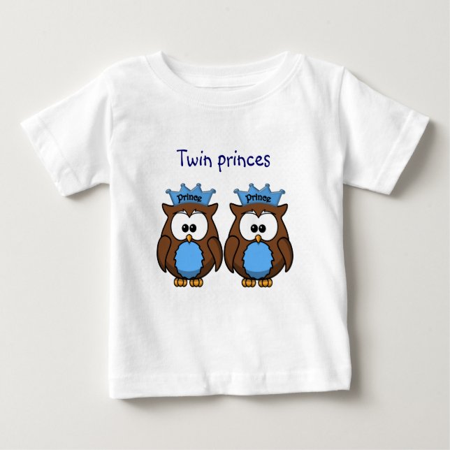 twin owl princes baby T-Shirt (Front)