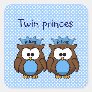 twin owl princes square sticker