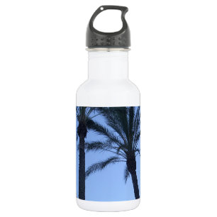 Twin Palm Tree Photo Print 532 Ml Water Bottle
