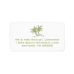 Twin Palm Tree RSVP Address Labels