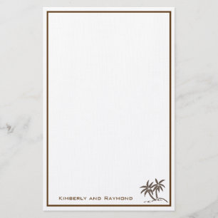 Twin Palm Trees Wedding Stationery