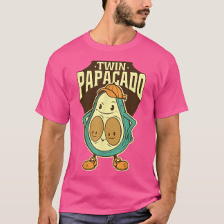 Twin Papacado Avocado Dad Daddy Fathers Day and Pa T-Shirt