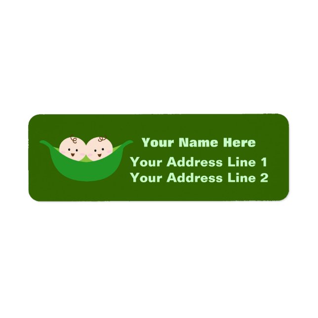 Twin Pea Pods (customisable) (Front)