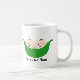 Twin Pea Pods (customisable) Coffee Mug