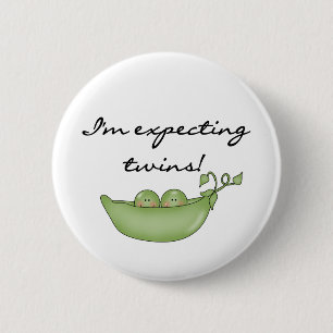 Twin Peas in a Pod 6 Cm Round Badge