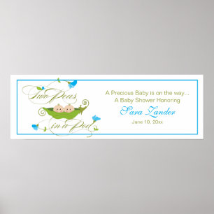 Twin Peas in a Pod Ping Banner Poster