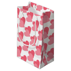 Twin Pink Hearts Small Gift Bag