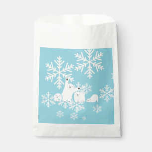 Twin Polar Bears Baby Shower Favour Bags