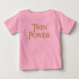 Twin, power, baby, girl, Ruffle  dress. Baby T-Shirt