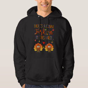 Twin Pregnancy Announcement Baby Reveal Thanksgivi Hoodie