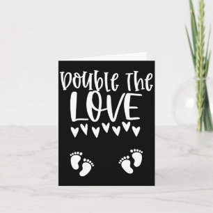 Twin Pregnancy Valentines Day Pregnant Mom Baby An Card
