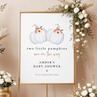 Twin Pumpkin Baby Shower Welcome