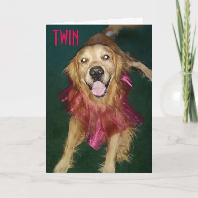 TWIN-PUT ON BEST TUTU AND ENJOY YOUR BIRTHDAY CARD (Front)