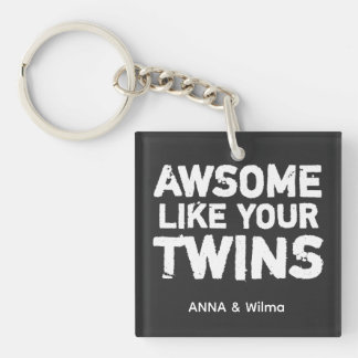 Twin Quote Key Ring