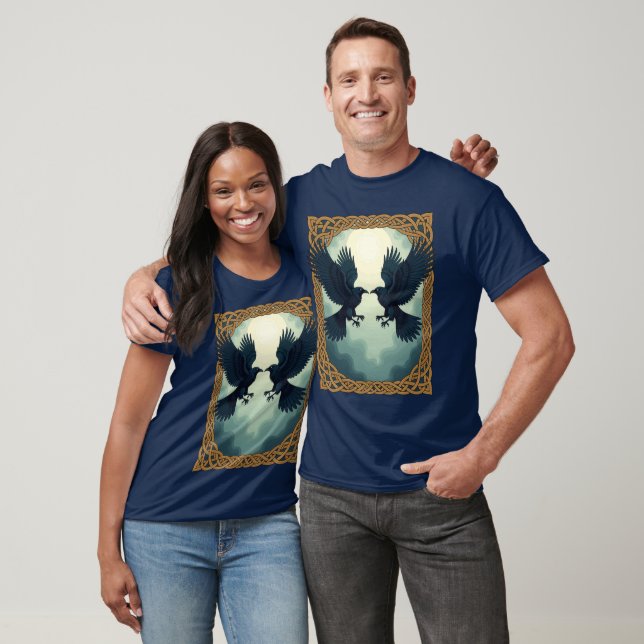 Twin Ravens Pact Beneath the Moon T-Shirt (Unisex)