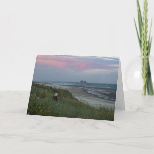 Twin Rocks With Woman Greeting Card