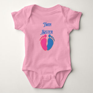 Twin sister baby bodysuit