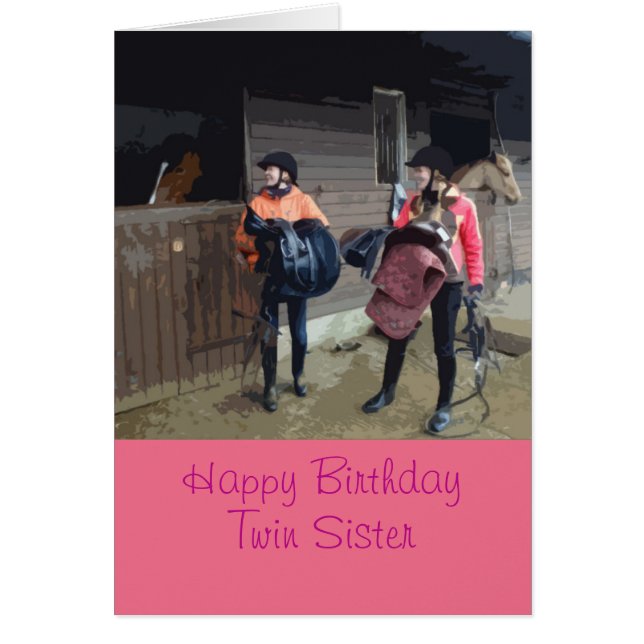 Twin sister Birthday card (Front)