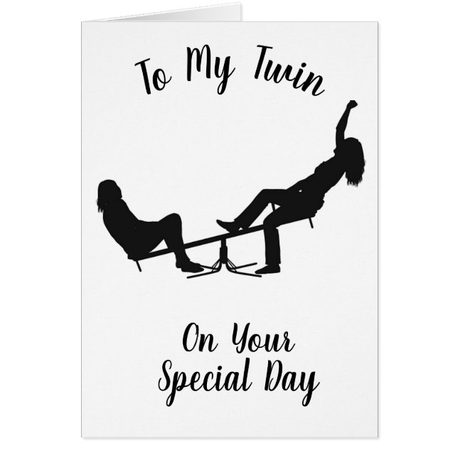 ***TWIN SISTER*** FUN FOR YOUR BIRTHDAY (Front)