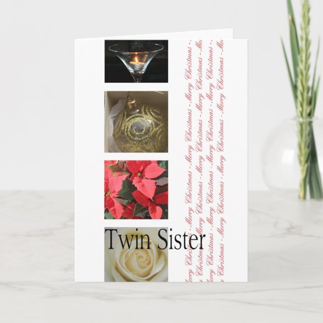 Twin Sister Merry Christmas card (Front)