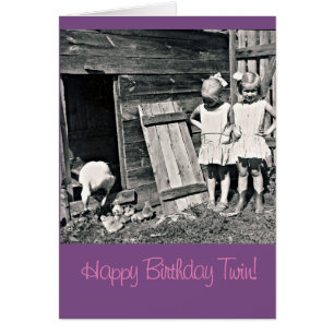 Twin sisters Birthday card