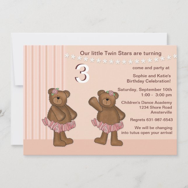 Twin Stars Invitation (Front)