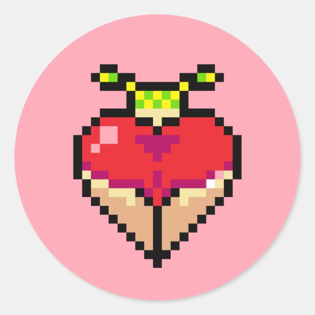 Twin tails in a red bikini Sticker (Front)