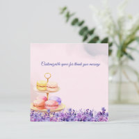 Twin Tea For Two Baby Shower Thank You Card