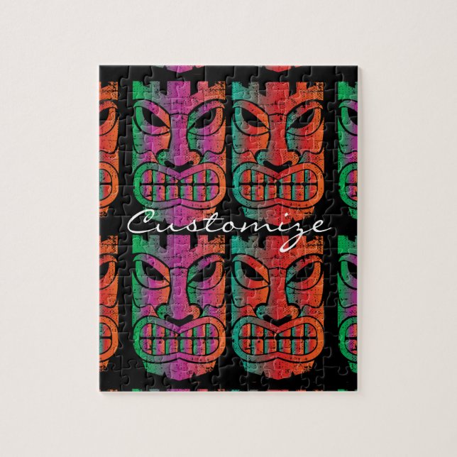 Twin Tiki Sculpture Thunder_Cove Jigsaw Puzzle (Vertical)