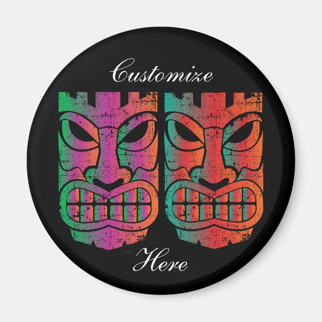 Twin Tiki Sculpture Thunder_Cove Magnet (Front)