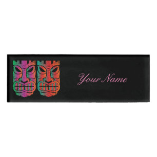 Twin Tiki Sculpture Thunder_Cove Name Tag
