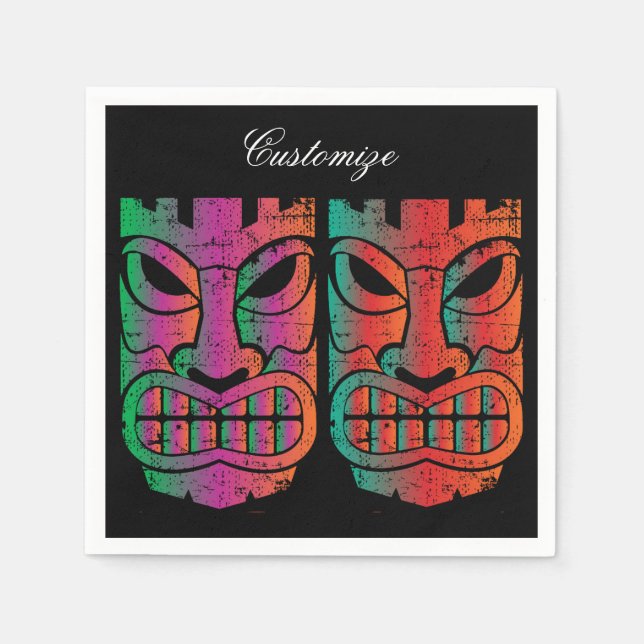 Twin Tiki Sculpture Thunder_Cove Napkin (Front)