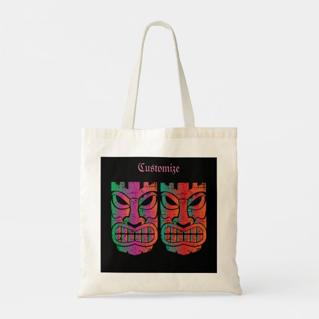 Twin Tiki Sculpture Thunder_Cove Tote Bag (Back)