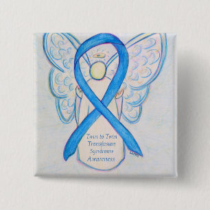 Twin to Twin Transfusion Awareness Ribbon Art Pin