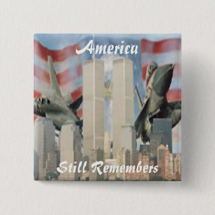 Twin Towers 9/11 Remembrance Button